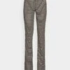 Nmmaggie Stripe Pant - Pantalon Classique - Taupe Gray