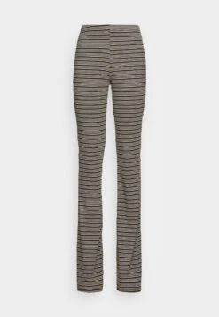 Nmmaggie Stripe Pant - Pantalon Classique - Taupe Gray