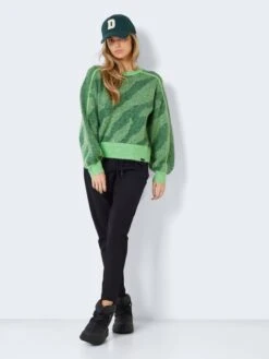 Noisy May Pulls Maille Fine Pull-over Femme Menthe / Vert Foncé -Noisy May 0e1f90e5f7d86726831ce2d10b77a480