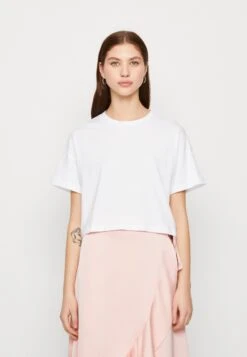 Noisy May Nmalena Semi Crop - T-Shirt Basique - Bright White