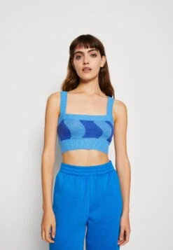 Noisy May Nmcosmic Square Neck - Débardeur - Azure Blue