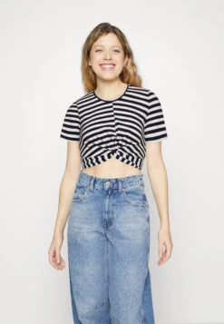 Noisy May Nmtwiggi - T-Shirt Imprimé - Black/White