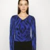 Noisy May Nmcemre Neck - T-Shirt À Manches Longues - Dazzling Blue