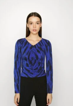 Noisy May Nmcemre Neck - T-Shirt À Manches Longues - Dazzling Blue