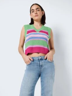 Noisy May Pulls Maille Fine Pull-over BARLEY Femme Vert Clair -Noisy May 1b786f997f8f22b03c53fdf7384c4ad1