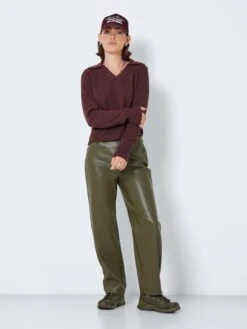 Noisy May Pulls Maille Fine Pull-over Ian Femme Violet Rouge -Noisy May 1b8436e964472ac39845d7b87b362beb