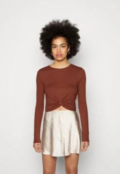 Noisy May Nmdrakey Twiggi - T-Shirt À Manches Longues - Cappuccino