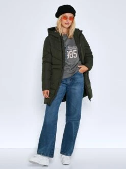 Noisy May Manteaux Dhiver Manteau D’hiver Dalcon Femme Vert Foncé -Noisy May 1f34ac125d6e275bbfb41caf1e9cc244