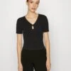 Noisy May Maya O Neck Cutout Noos - T-Shirt Imprimé - Black