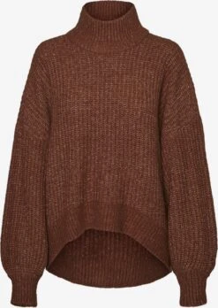 Noisy May Pulls à Col Roulé Pull-over Orla Femme Marron