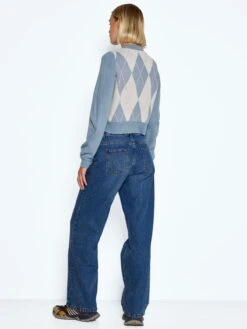 Noisy May Pulls Maille Fine Pull-over Femme Bleu Fumé -Noisy May 25f403ee6c57e6bee8f14628b5d6b6a5