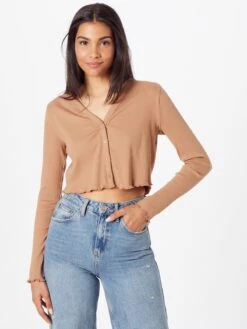 Noisy May Gilets Cardigan DRAKEY Femme Beige Clair -Noisy May 2e93e6c9e7964236834b48b10429cecd