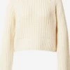 Noisy May Pulls Basiques Pull-over Femme Crème