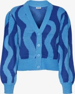 Noisy May Gilets Cardigan COSMIC Femme Bleu Ciel / Bleu Foncé