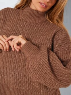 Noisy May Pulls à Col Roulé Pull-over Orla Femme Marron -Noisy May 3a40b8464ba333b053dd00564d4547f6