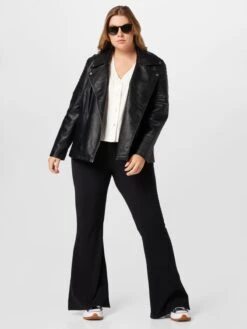 Vestes En Cuir Veste Mi-saison Rubina Femme Noir -Noisy May 3f2b41975bb7b33f39b8d222af2a73a1