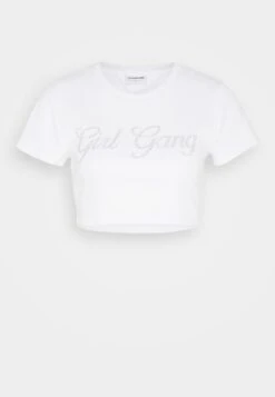 Noisy May Nmmingel Super Cropped - T-Shirt Imprimé - Bright White -Noisy May 41ef239c2b3c4644b5b4d0f2053ecc55