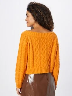 Noisy May Pulls Maille Fine Pull-over MARTA Femme Mandarine -Noisy May 48a03df16566c7c08a62a23493a234e6