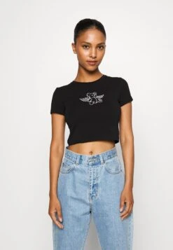 Noisy May Petite Nmsilja - T-Shirt Imprimé - Black