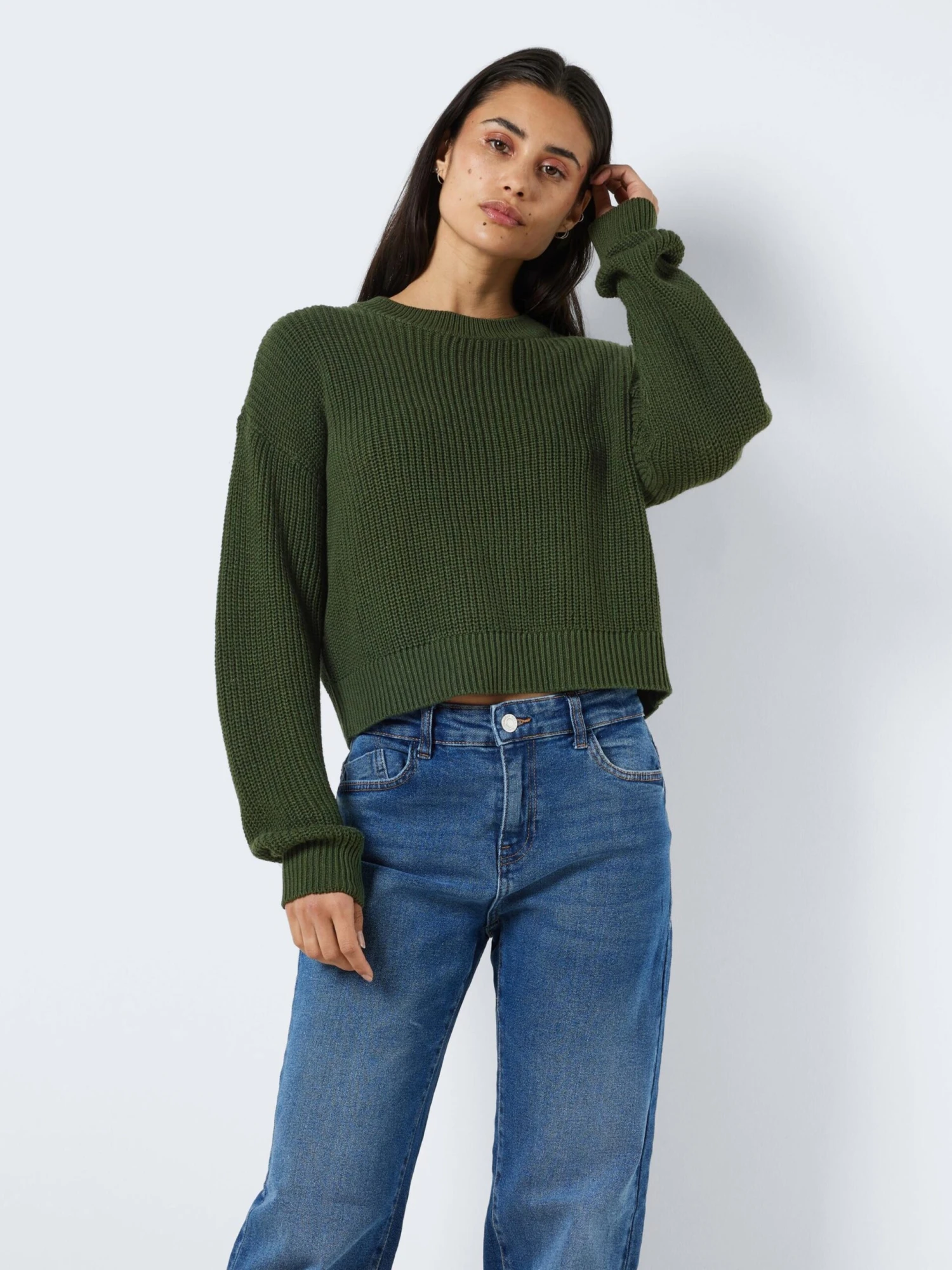 Noisy May Pulls Basiques Pull-over MAYSA Femme Vert Gazon 2 Noisy May Pulls Basiques Pull-over MAYSA Femme Vert Gazon – Image 2