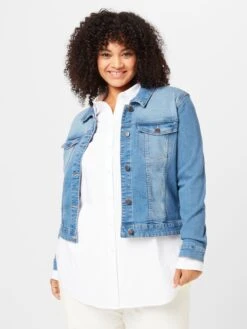 Vestes En Jean Veste Mi-saison DEBRA Femme Bleu -Noisy May 4e49a28eff1dd64b780d7364a8dc2f1b