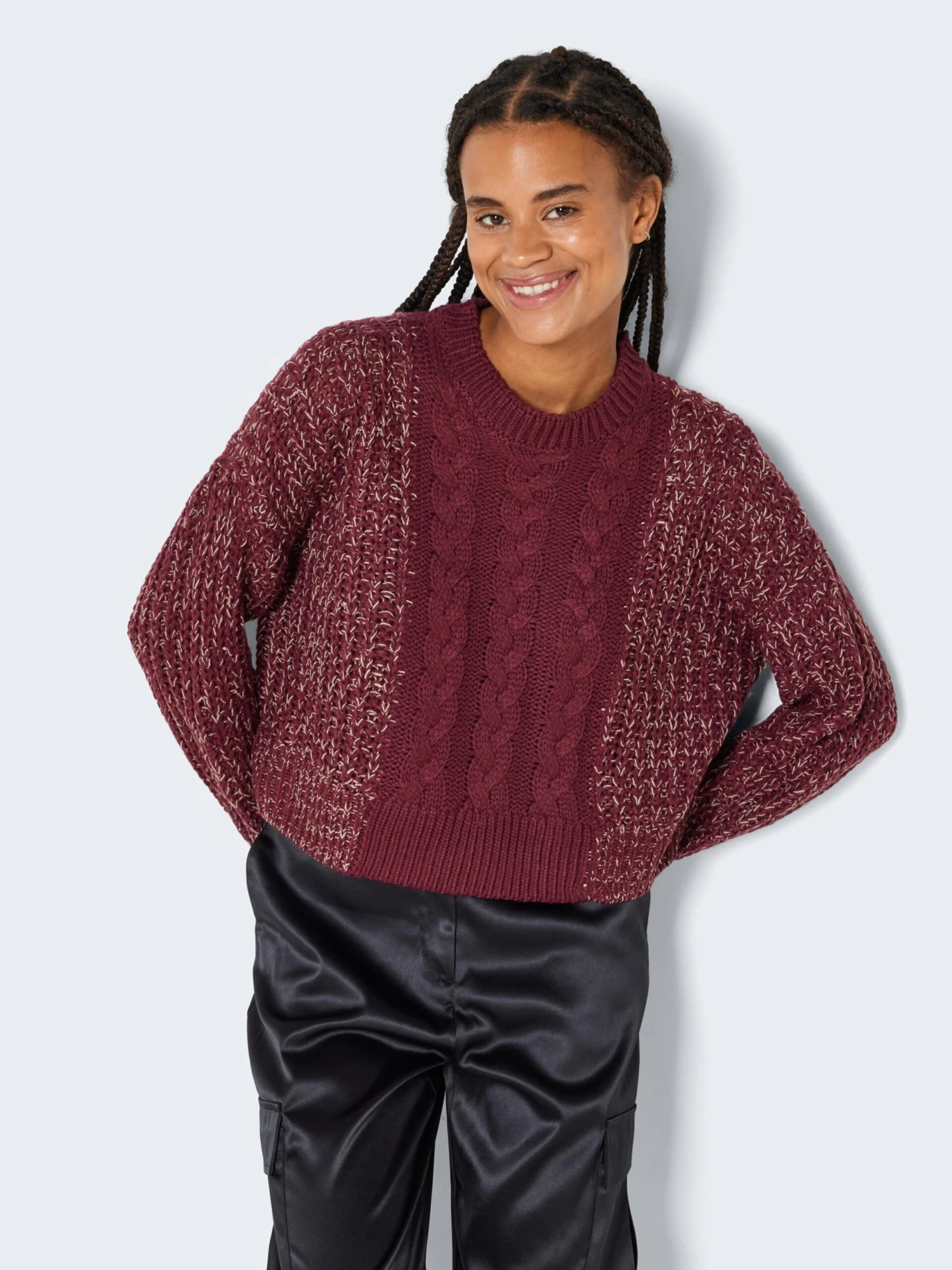Noisy May Pulls Maille Fine Pull-over Lori Femme Lie De Vin 2 Noisy May Pulls Maille Fine Pull-over Lori Femme Lie De Vin – Image 2