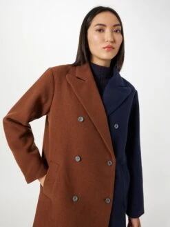 Noisy May Manteaux De Mi-saison Manteau Mi-saison Femme Bleu Marine / Marron -Noisy May 526bd68b6a45acd164b9258d6aced8a9