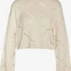 Noisy May Pulls Maille Fine Pull-over June Femme Beige