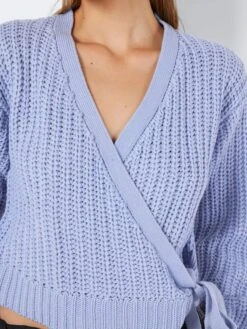 Noisy May Gilets Cardigan BARLEY Femme Bleu-gris -Noisy May 5a00224d510b43713014c4baa61848be