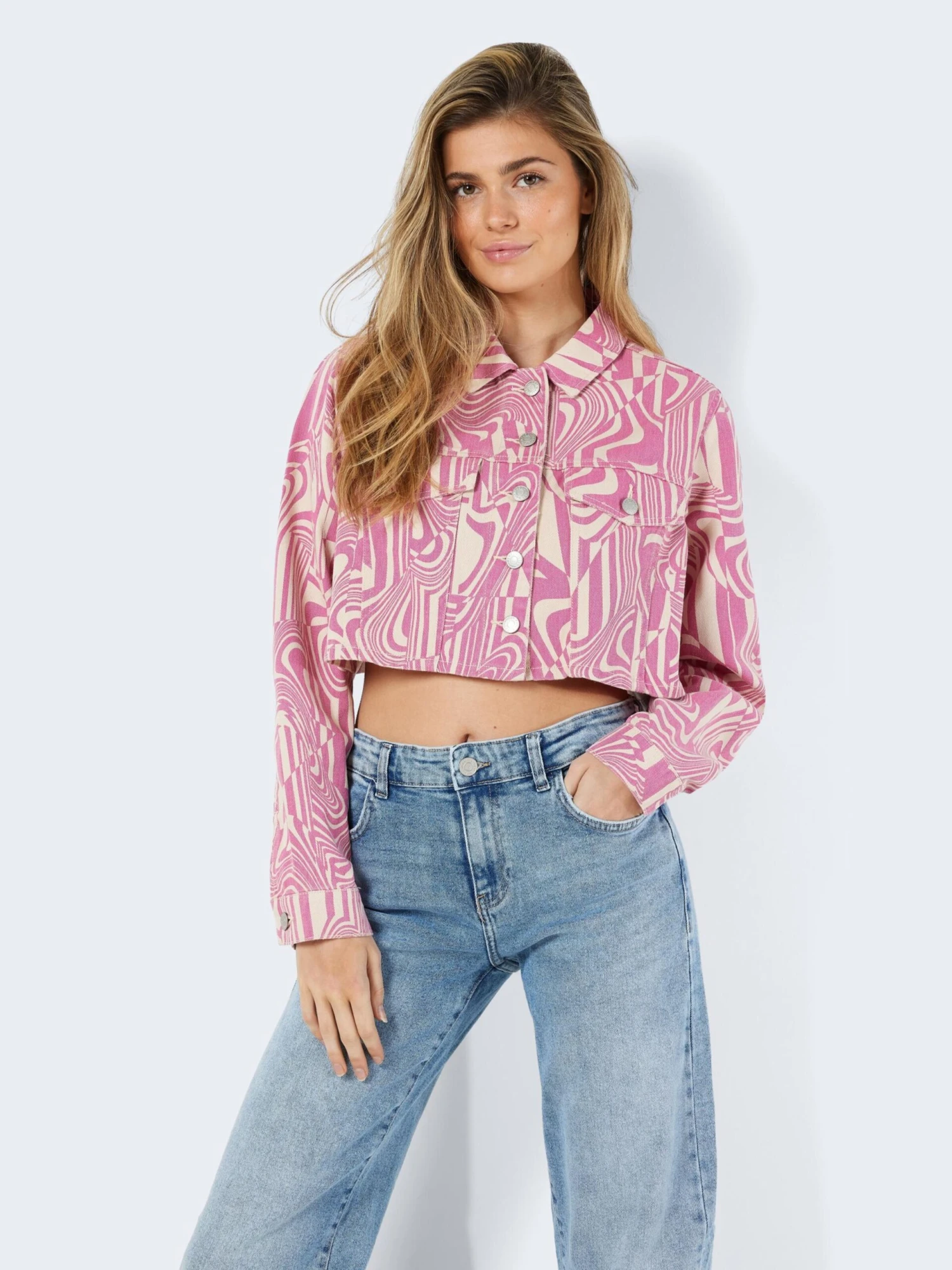 Noisy May Vestes En Jean Veste Mi-saison Camella Femme Violet Pastel 2 Noisy May Vestes En Jean Veste Mi-saison Camella Femme Violet Pastel – Image 2