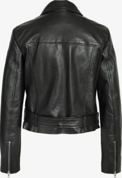 Noisy May Vestes En Cuir Veste Mi-saison NORA Femme Noir -Noisy May 5d4251df541cbb30aabbb136d2259307