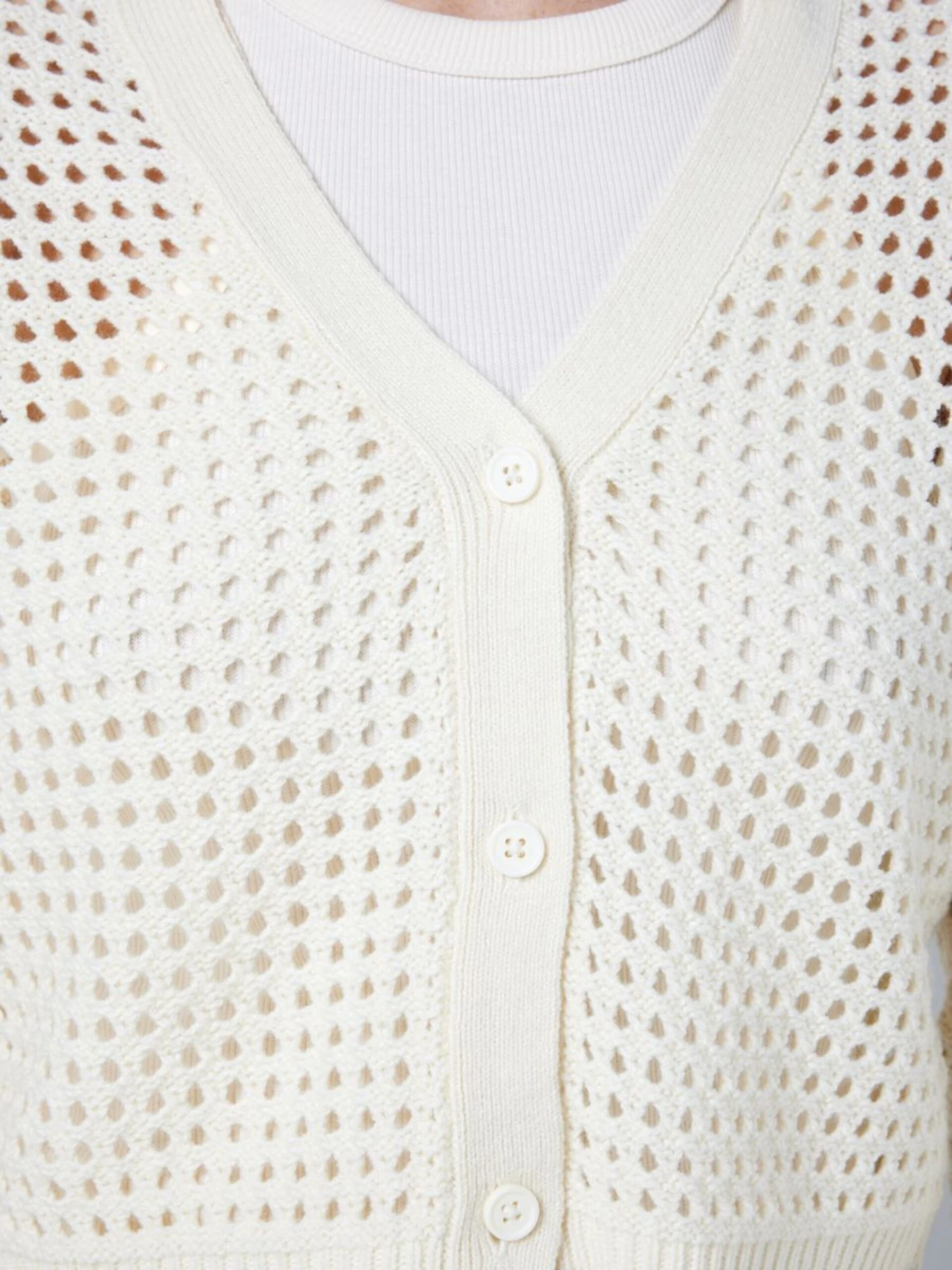 Noisy May Gilets Cardigan Hope Femme Blanc 4 Noisy May Gilets Cardigan Hope Femme Blanc – Image 4