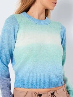 Noisy May Pulls Maille Fine Pull-over Rita Femme Bleu -Noisy May 5e5a1820b4e6d46678d2d20500b64dec