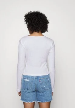 Noisy May Nmmaya Vneck Keyhole - T-Shirt À Manches Longues - Bright White -Noisy May 62ed9d45f46443298a24a3c3e077fee1