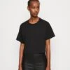 Noisy May Nmalena Semi Crop - T-Shirt Basique - Black