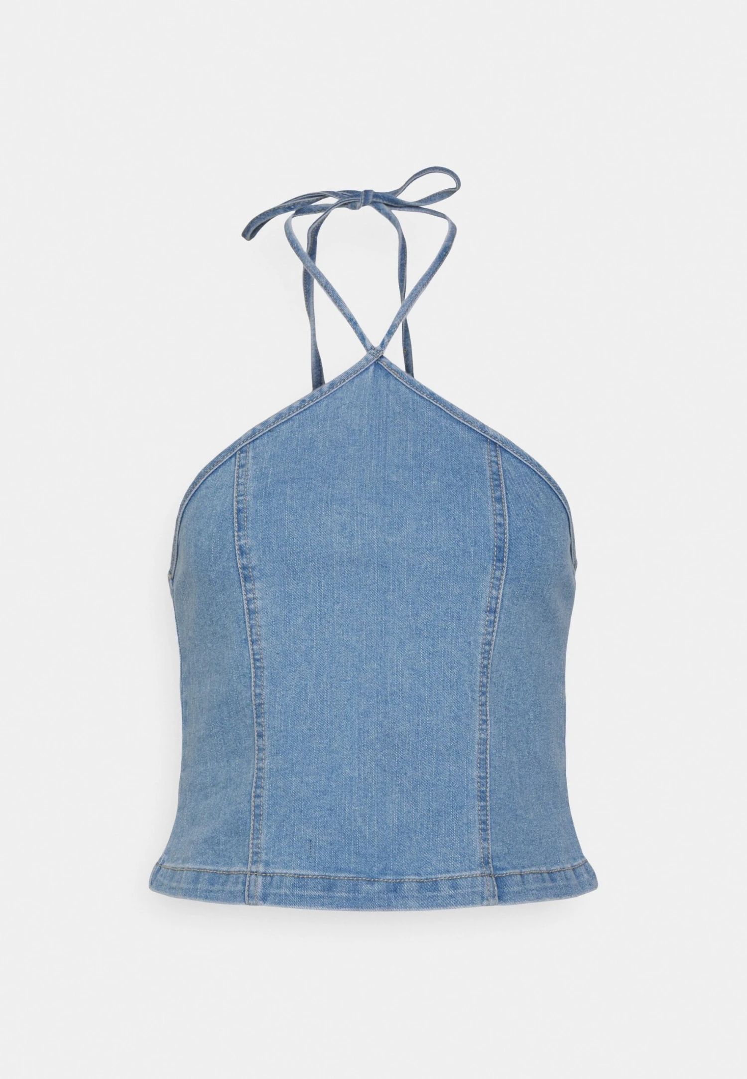 Noisy May Petite Nmnicky Halterneck Petite - Débardeur - Light Blue Denim 5 Noisy May Petite Nmnicky Halterneck Petite - Débardeur - Light Blue Denim – Image 5