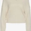 Noisy May Pulls Basiques Pull-over Sanny Femme Beige Clair