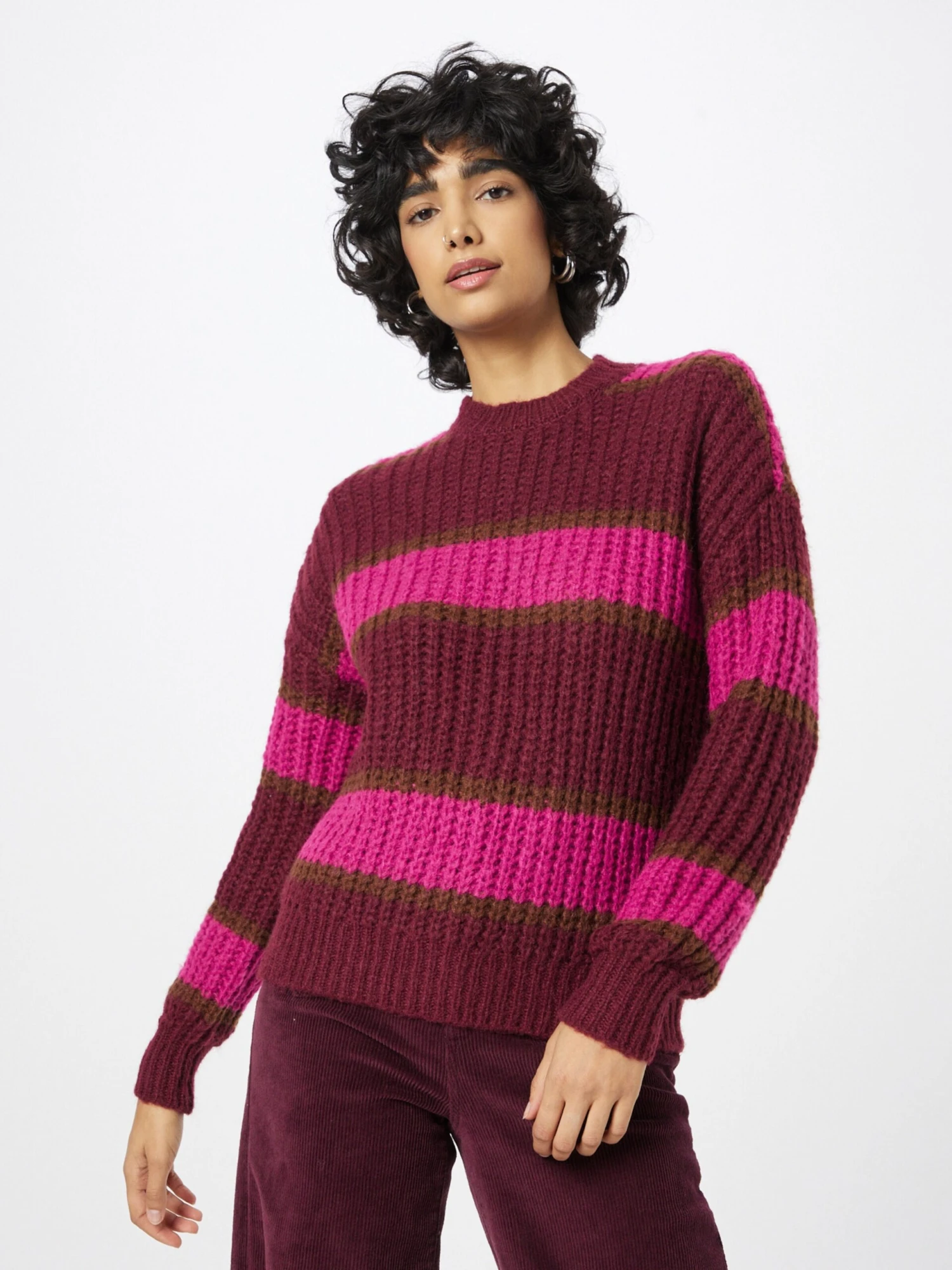 Noisy May Pulls Maille Fine Pull-over Adele Femme Lie De Vin 2 Noisy May Pulls Maille Fine Pull-over Adele Femme Lie De Vin – Image 2