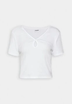Noisy May Maya O Neck Cutout Noos - T-Shirt Imprimé - Bright White -Noisy May 7542520461504da5abc8344542662e79