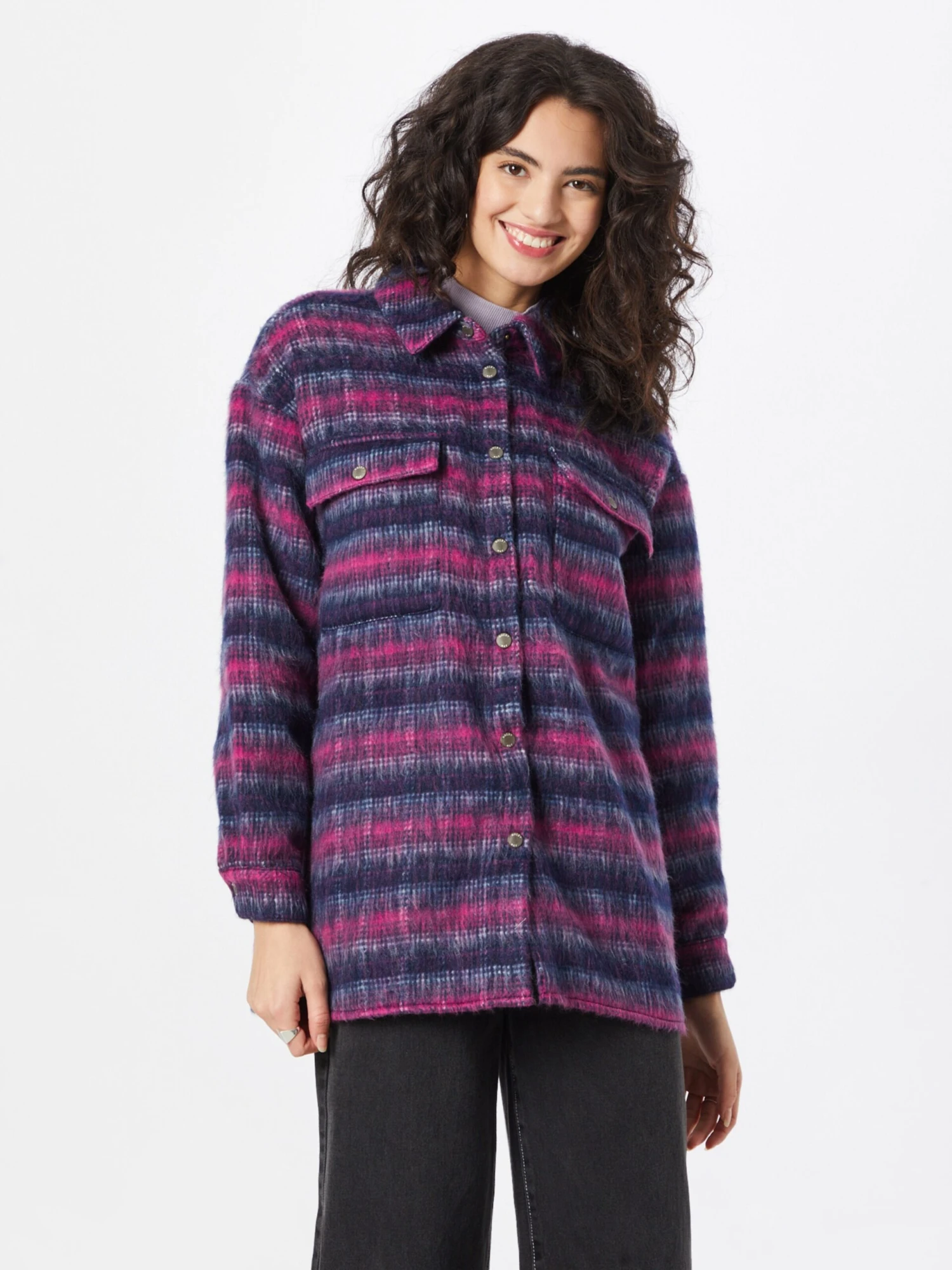 Noisy May Vestes De Mi-saison Veste Mi-saison Femme Bleu Marine / Bleu Clair / Rose 2 Noisy May Vestes De Mi-saison Veste Mi-saison Femme Bleu Marine / Bleu Clair / Rose – Image 2