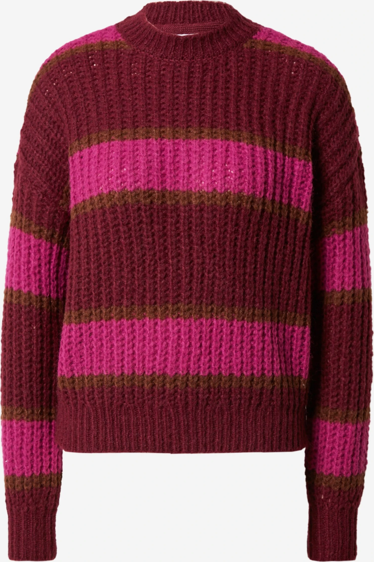 Noisy May Pulls Maille Fine Pull-over Adele Femme Lie De Vin