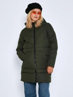Noisy May Manteaux Dhiver Manteau D’hiver Dalcon Femme Vert Foncé -Noisy May 8eee6a2bde347c003a8e8421a5410f79