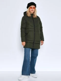 Noisy May Manteaux Dhiver Manteau D’hiver Dalcon Femme Vert Foncé -Noisy May 94b187cb54c8e2332aa5f97a06c3651a