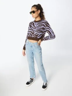 Noisy May Pulls Maille Fine Pull-over ANNI Femme Brun Foncé -Noisy May 96ec412f379269d3108851ddfe08a33e