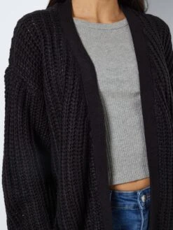 Noisy May Gilets Cardigan CHARLIE Femme Noir -Noisy May 9cd6a6a4b327c73a0e8b22f9e9a9b7e9