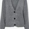 Noisy May Gilets Cardigan Ian Femme Gris Chiné