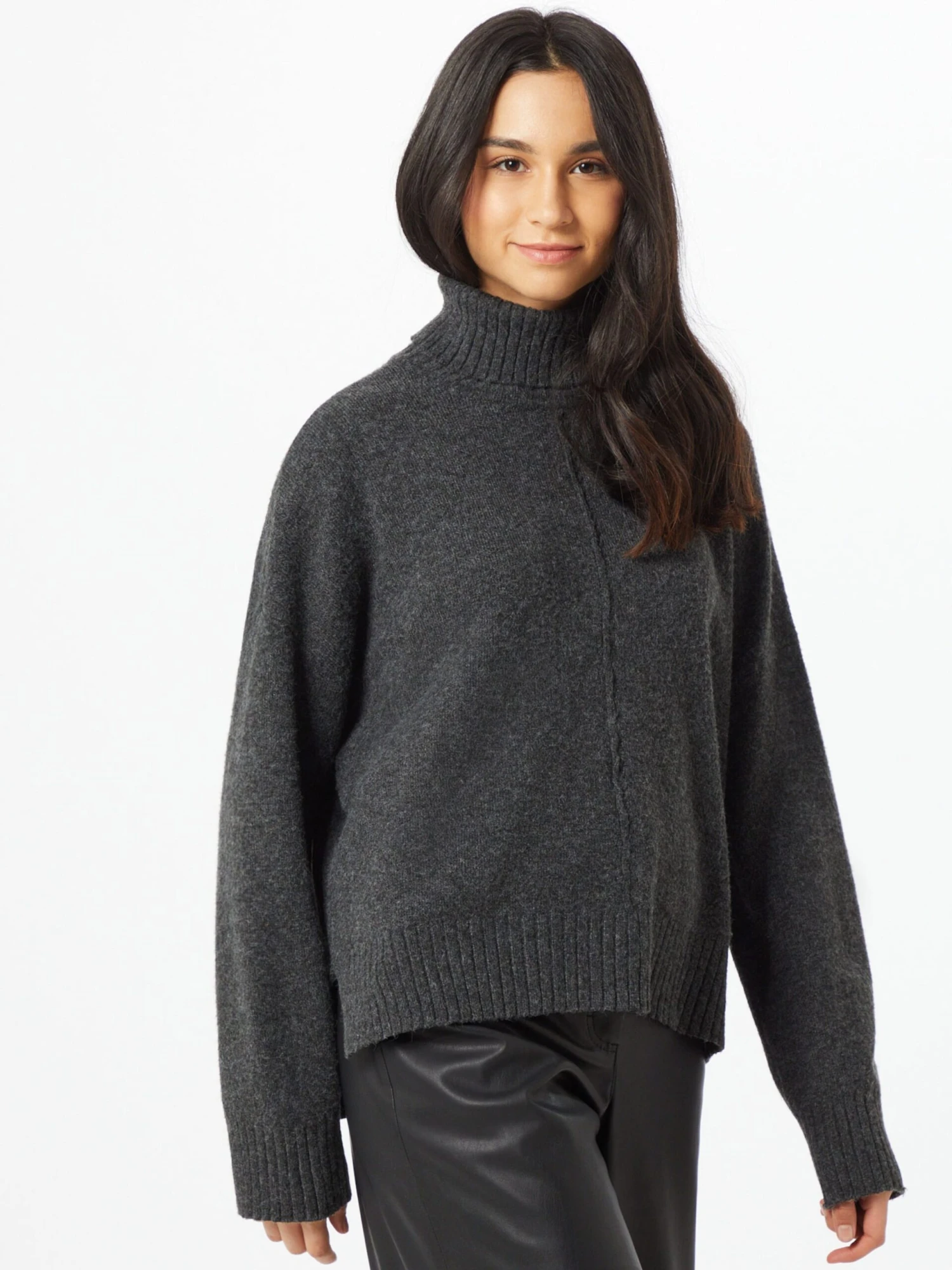 Noisy May Pulls à Col Roulé Pull-over Femme Gris Foncé 2 Noisy May Pulls à Col Roulé Pull-over Femme Gris Foncé – Image 2