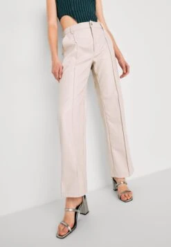 Noisy May Nmluke Straight Front Detail Pant - Pantalon Classique - Pumice Stone