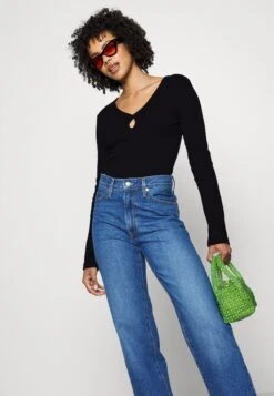 Noisy May Nmmaya Vneck Keyhole - T-Shirt À Manches Longues - Black -Noisy May a06ca6acd20e4d8496f87b6e146bccaa