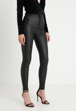 Noisy May 30 Noisy May Nmella Super Coated Pants - Pantalon Classique - Black